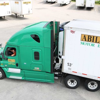 Abilene Truck and Driver in the Parking Lot