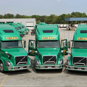 Abilene Green Trucks in the Lot