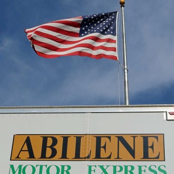 Abilene Trailer with the American Flag.